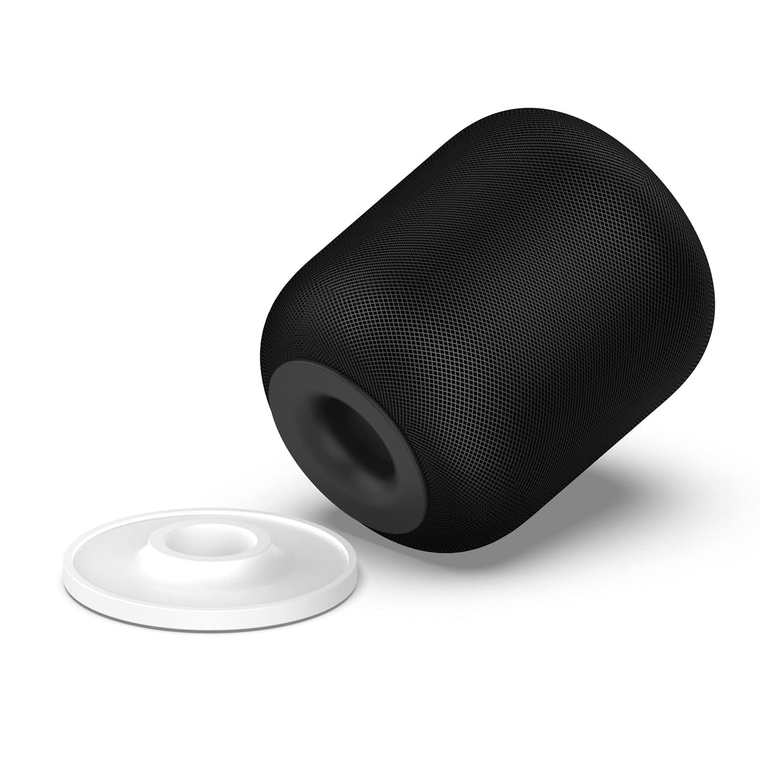 Accessories Compatible with HomePod Stand,Silicone Anti-Slip Pad Shockproof Coaster (White)