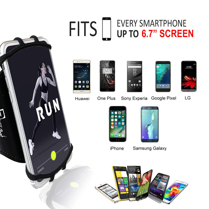 Universal iPhone Running Armband (16/15/14/13/12/11/10/X/XR/SE/Plus/Max/Pro). Phone Holder Case