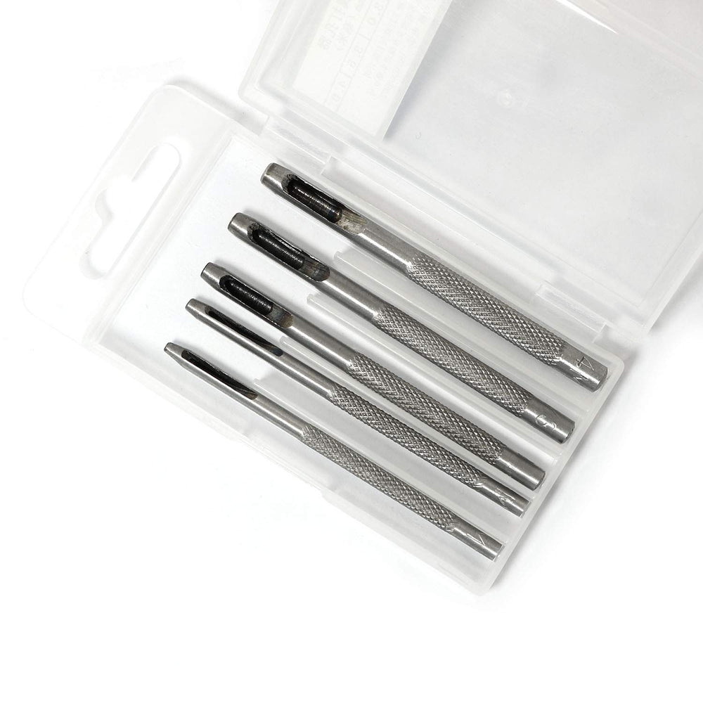 5IN1 Hollow Hole Punch Set Round Leather Hole Tool 5 Sizes (1.5mm, 2.0mm, 3.0mm, 3.5mm, 4.0mm)
