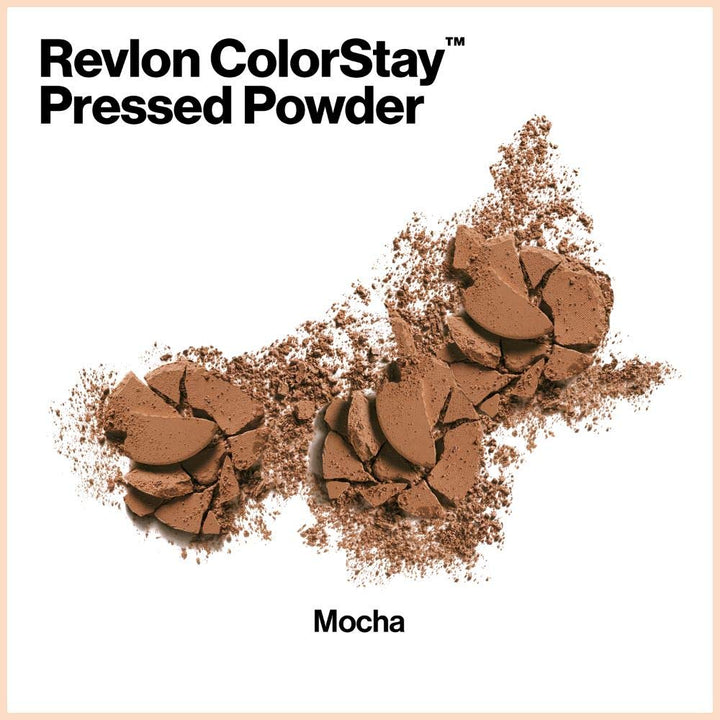 Revlon ColorStay Pressed Powder, Longwearing Oil Free, -Fragrance Free, Noncomedogenic Face Makeup, Mocha (450)