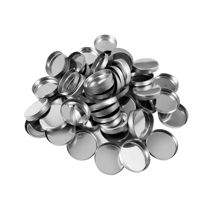 56 Pack Empty Round Metal Pans For Eyeshadow Palette Magnetic Makeup 26Mm