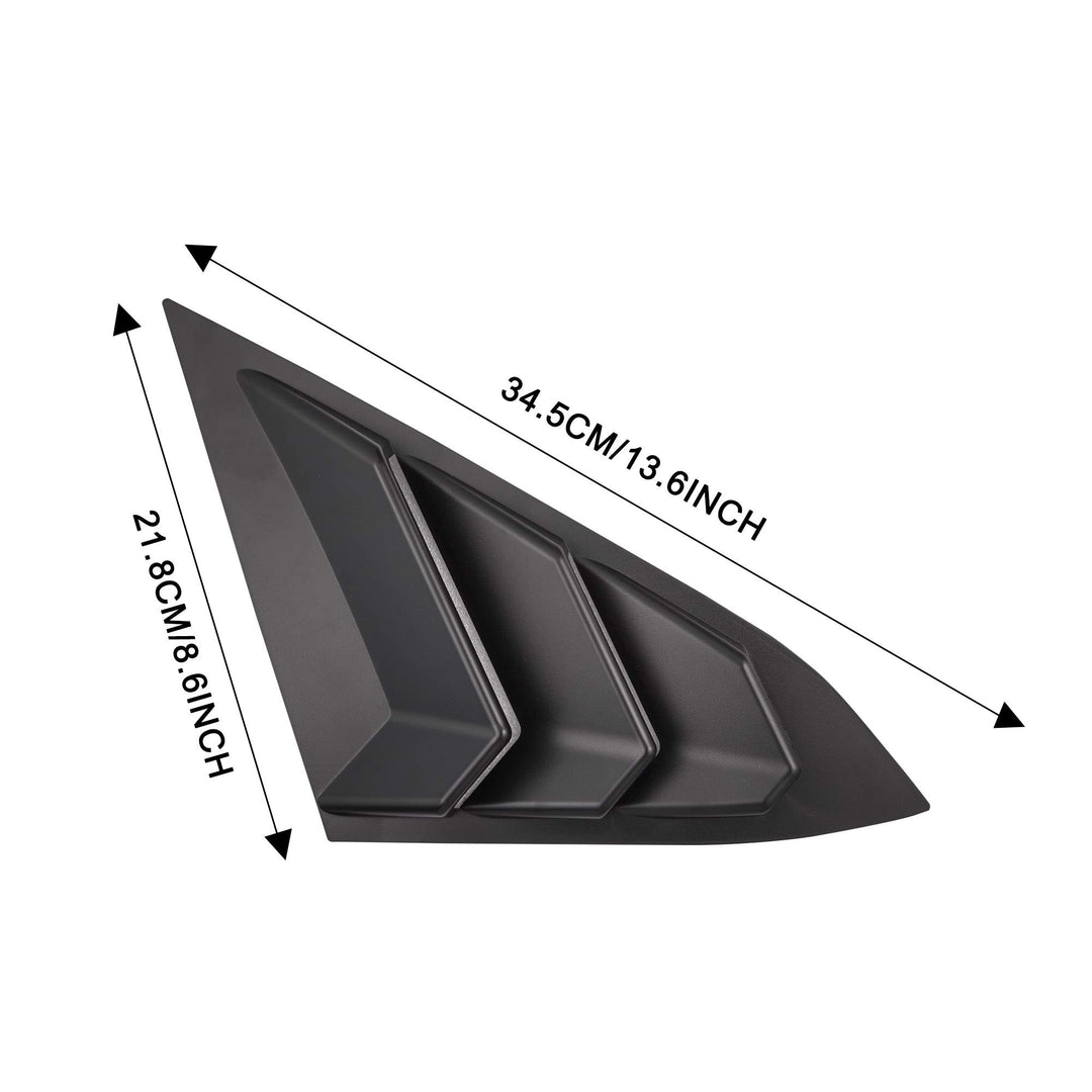 Rear Side Window Louvers Sport Style Scoop Louvers Cover Blinds Compatible with Honda Civic Sedan 2020 2019 2018 2017 2016 Cool Exterior Decoration