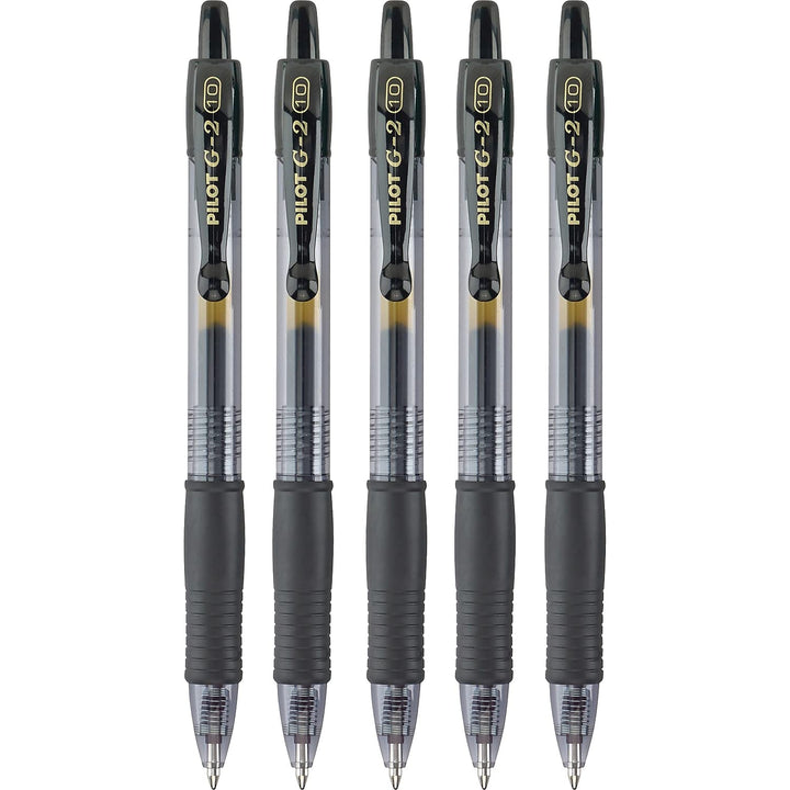 , G2 Premium Gel Roller Pens, Bold Point 1 mm, Pack of 5, Black