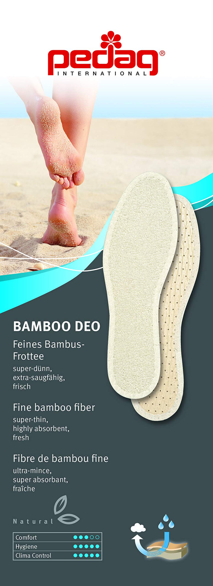 W12/M9/Eu 42: Bamboo Deo Insole, W12/M9/Eu 42, 3.5 Ounce