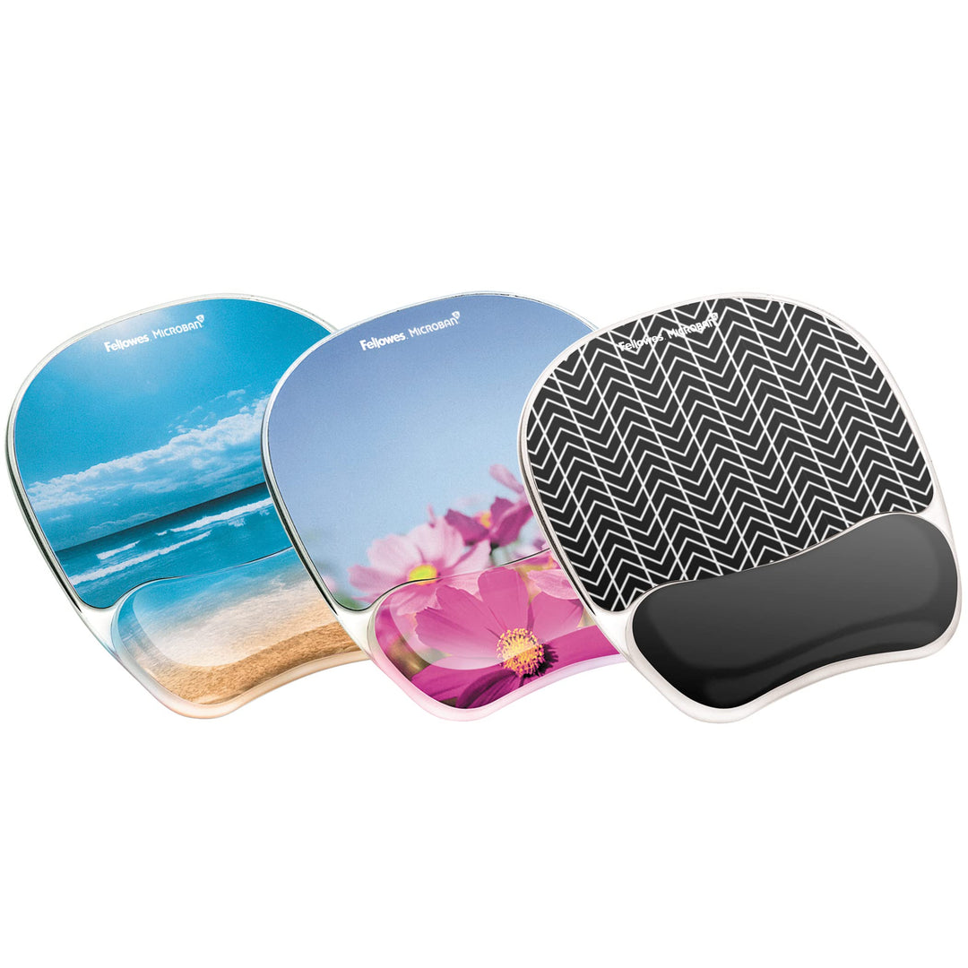 Photo Gel Mouse Pad and Wrist Rest with Microban Protection, Sandy Beach (9179301), Blue, 9.25 x 7.88