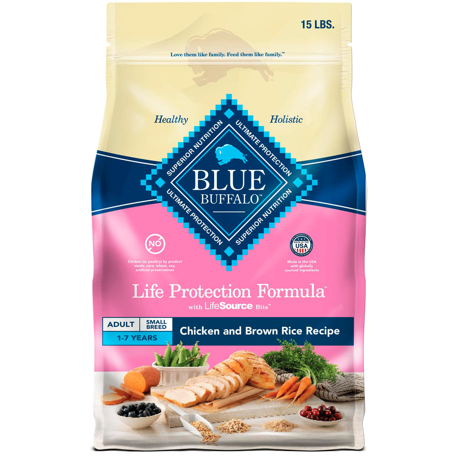 Life Protection Formula Adult Small Breed Dry Dog Food, Supports High Energy Needs, Made with Natural Ingredients, Chicken & Brown Rice Recipe, 15-lb Bag