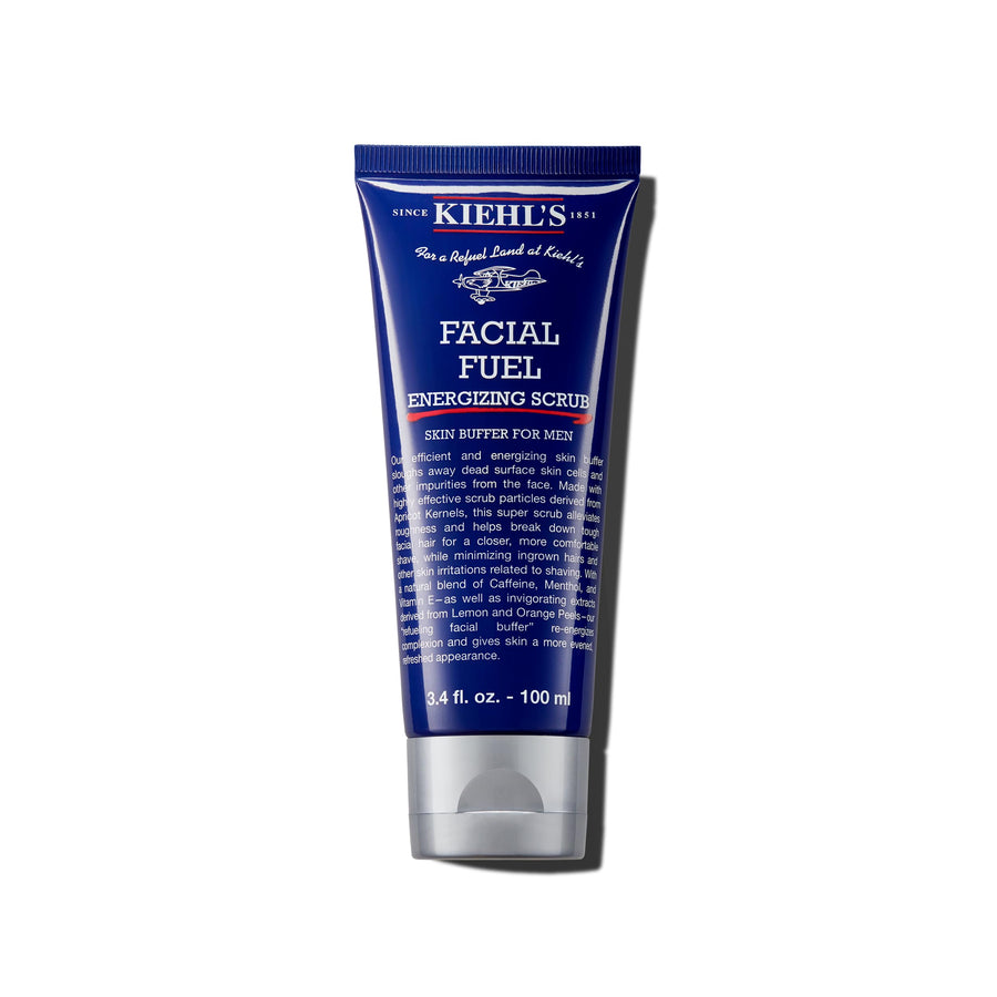 Facial Fuel Exfoliating Face Scrub, Facial Cleanser for Men, Smooths Skin & Removes Dead Skin, Dirt & Oil, Helps Soften Tough Facial Hair, with Caffeine, Menthol, Vitamin E - 3.4 fl oz