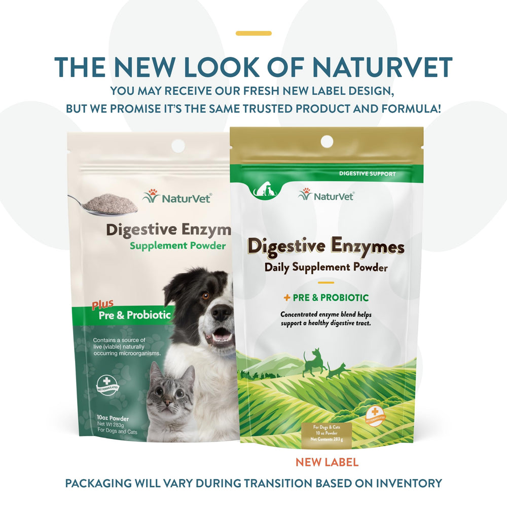 – Digestive Enzymes - Plus Probiotics & Prebiotics – Helps Support Diet Change & A Healthy Digestive Tract – for Dogs & Cats – 10 oz Powder