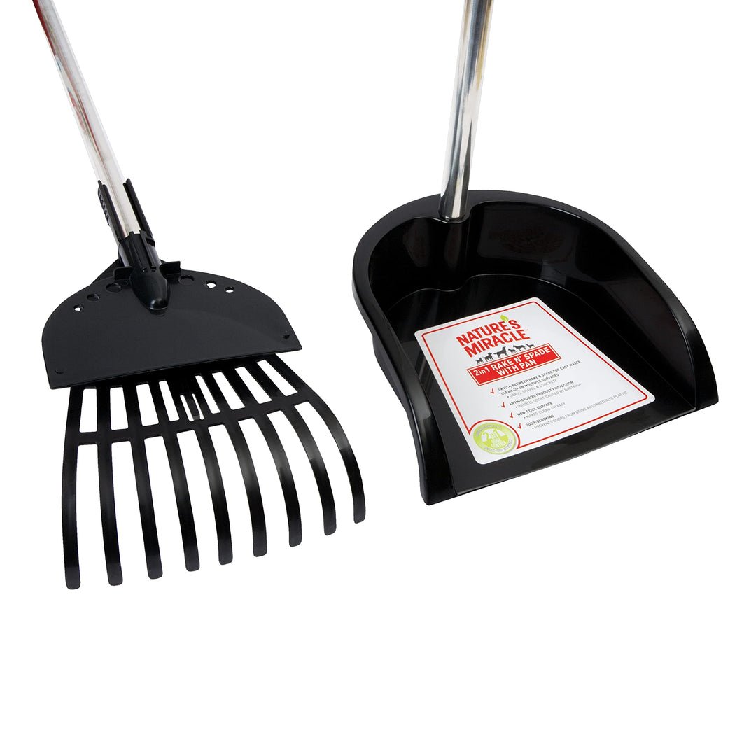 Nature's Miracle 2-in-1 Rake N’ Spade With Pan, Scoop, For Pet Cleanup