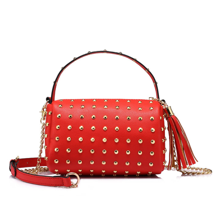 Shoulder Bag Small Side Purse Mini Clutch with Bling Rivets