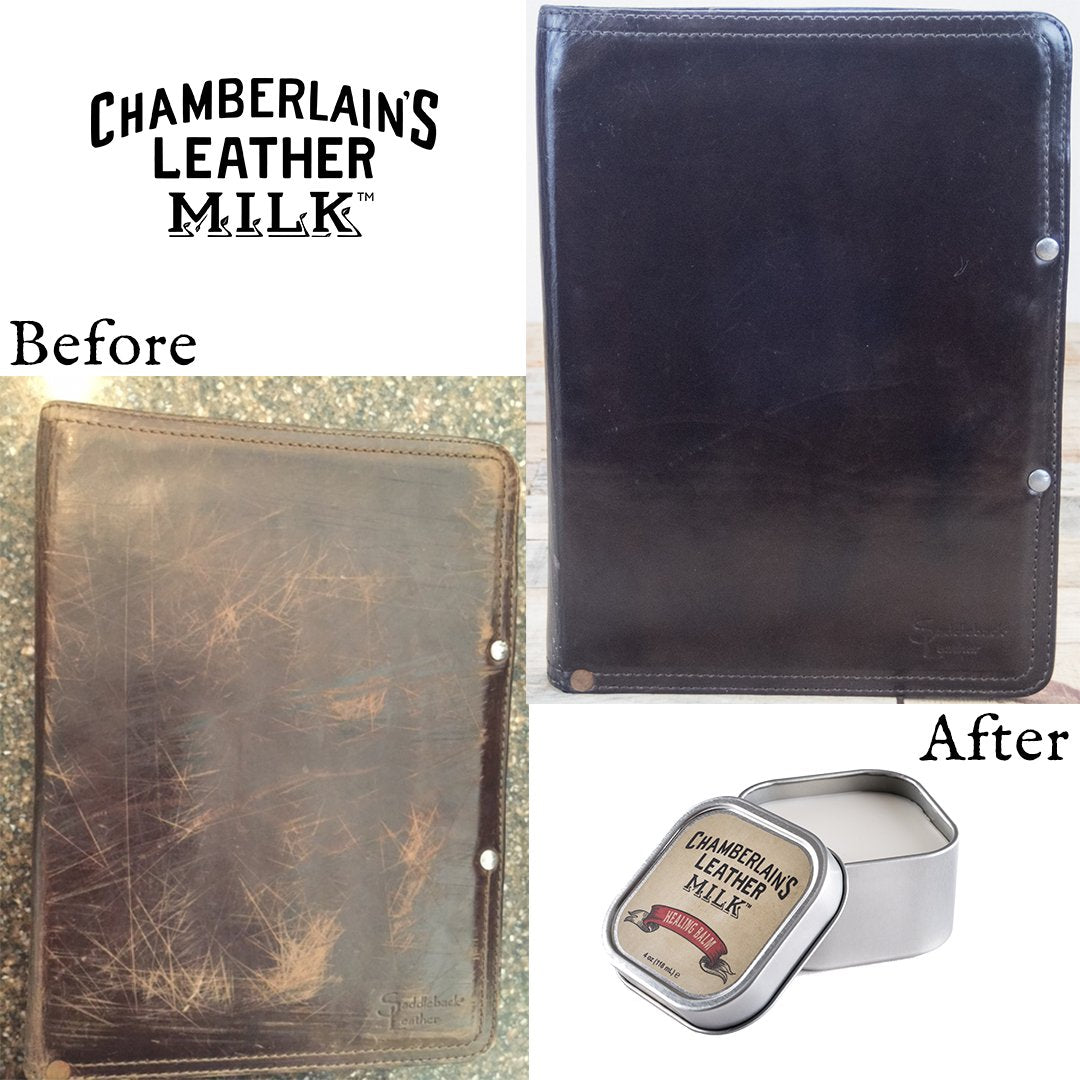 Conditioner & Cleaner for Leather - Heals, Restores and Repairs Dry, Cracked, Scratched Leather | All Natural, Non-Toxic Balm