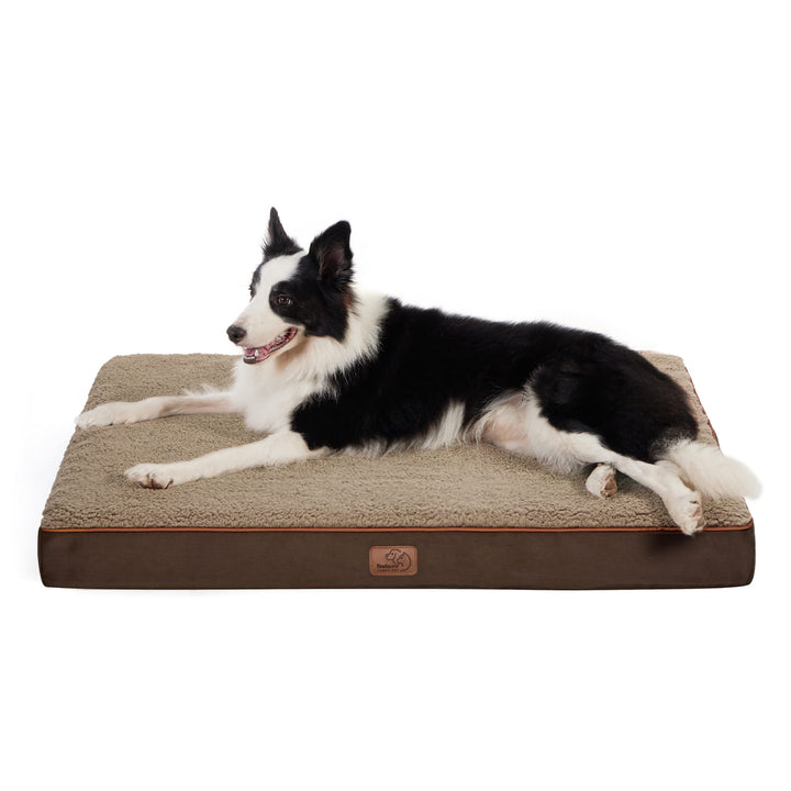 Dog Bed for Large Dogs - Orthopedic Waterproof Puppy Beds with Removable Washable Cover, Egg Crate Foam Pet Mat, Suitable for Pet Up to 65 lbs