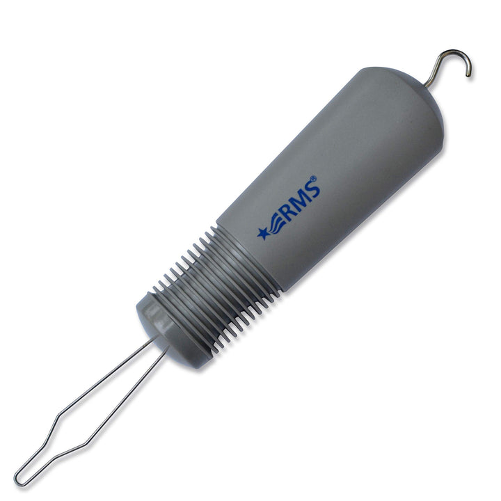 Button Hook with Zipper Pull | Comfort & Wide Grip | Shirt & Coat Buttoning Aid Ideal for Limited Dexterity Caused by Arthritis (Grey)