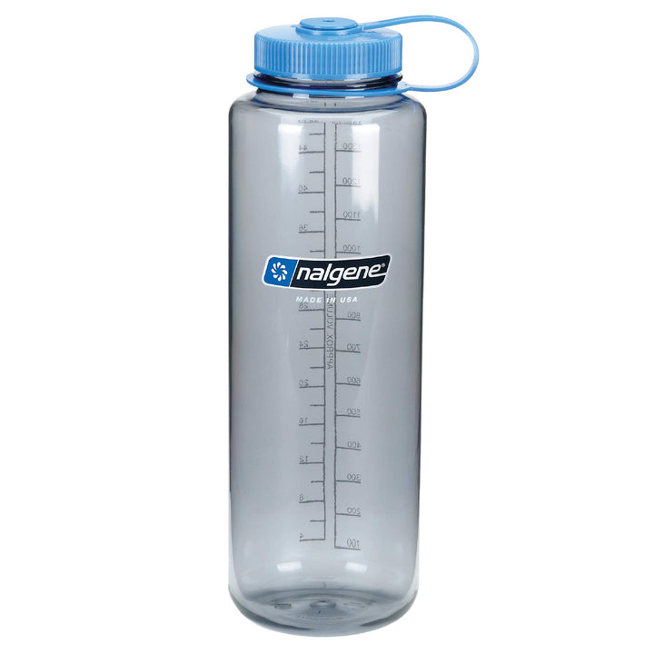 HDPE Wide Mouth Water Bottle, Gray, 48 oz
