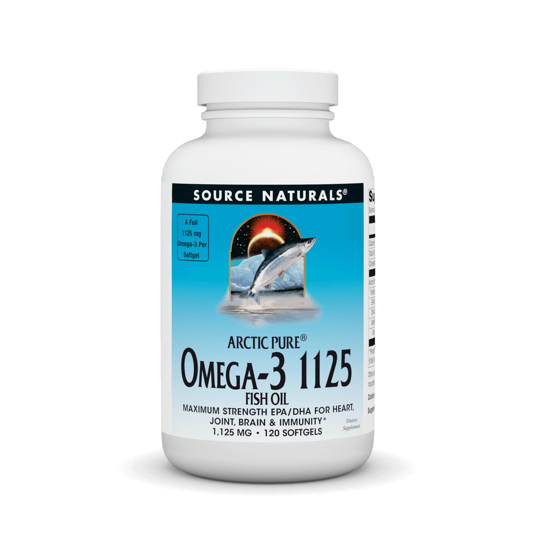 ArcticPure Omega-3 Fish Oil 1125mg Ultra Potency Maximum Strength EPA + DHA for Heart, Joint, Brain & Immune Health - 120 Softgels