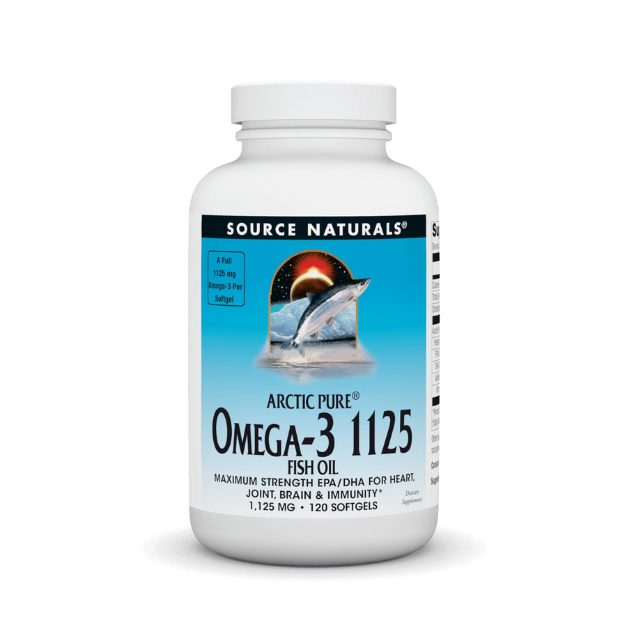 ArcticPure Omega-3 Fish Oil 1125mg Ultra Potency Maximum Strength EPA + DHA for Heart, Joint, Brain & Immune Health - 120 Softgels