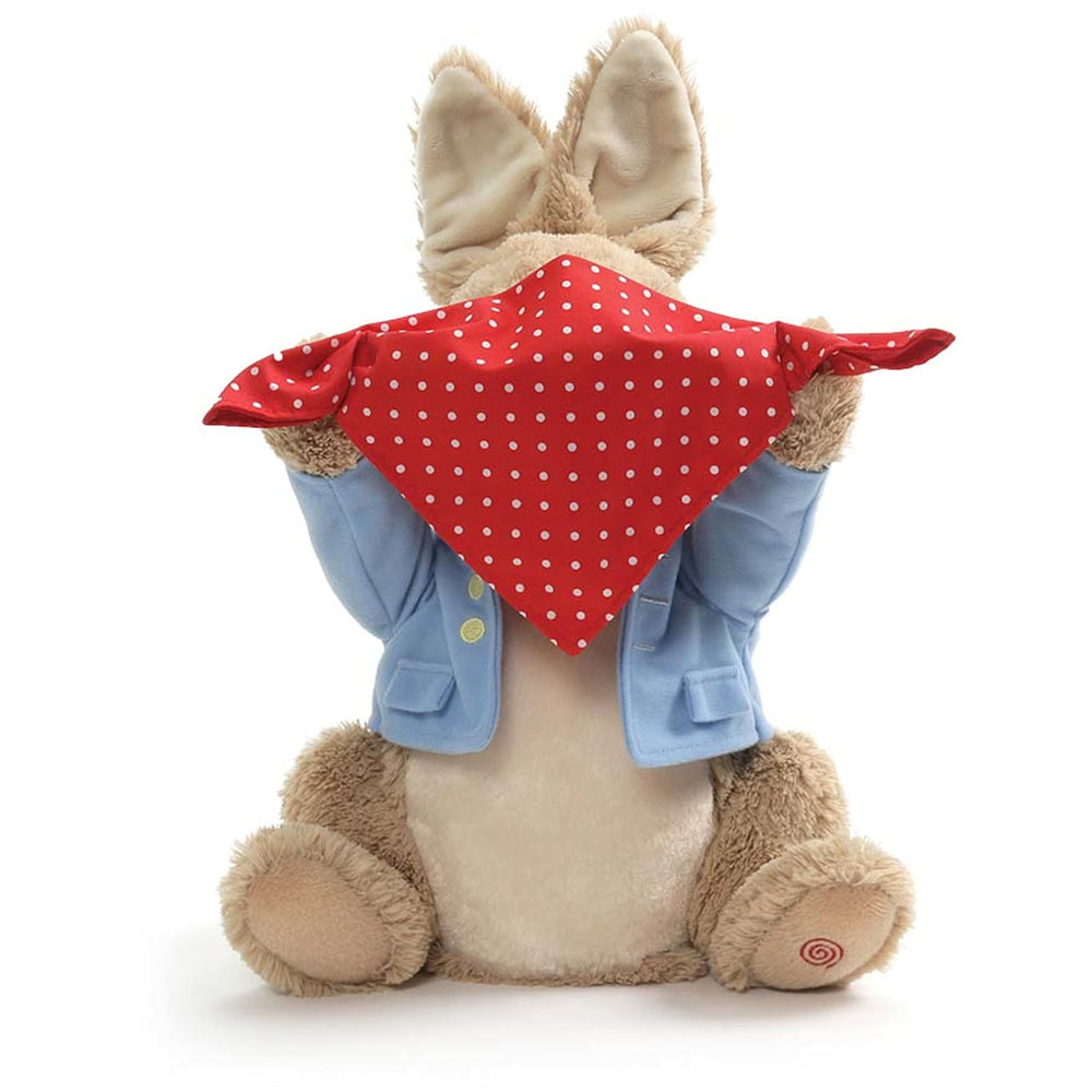 Beatrix Potter Animated Peek-a-Boo Peter Rabbit Sound and Motion Plush Stuffed Animal, 10