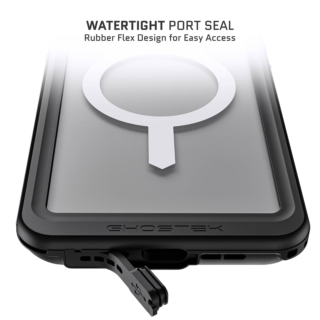 NAUTICAL slim iPhone 13 Pro Max Case Waterproof with Screen Protector, MagSafe Magnet, and Camera Lens Cover Rugged Full Body Shell Designed for 2021 Apple iPhone 13 Pro Max (6.7 inch) (Clear)