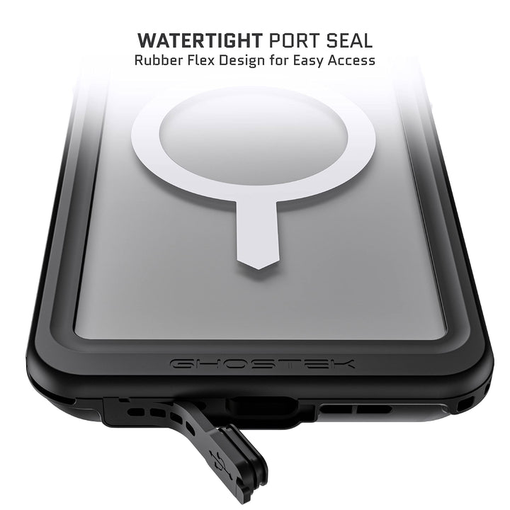 NAUTICAL slim iPhone 13 Pro Max Case Waterproof with Screen Protector, MagSafe Magnet, and Camera Lens Cover Rugged Full Body Shell Designed for 2021 Apple iPhone 13 Pro Max (6.7 inch) (Clear)