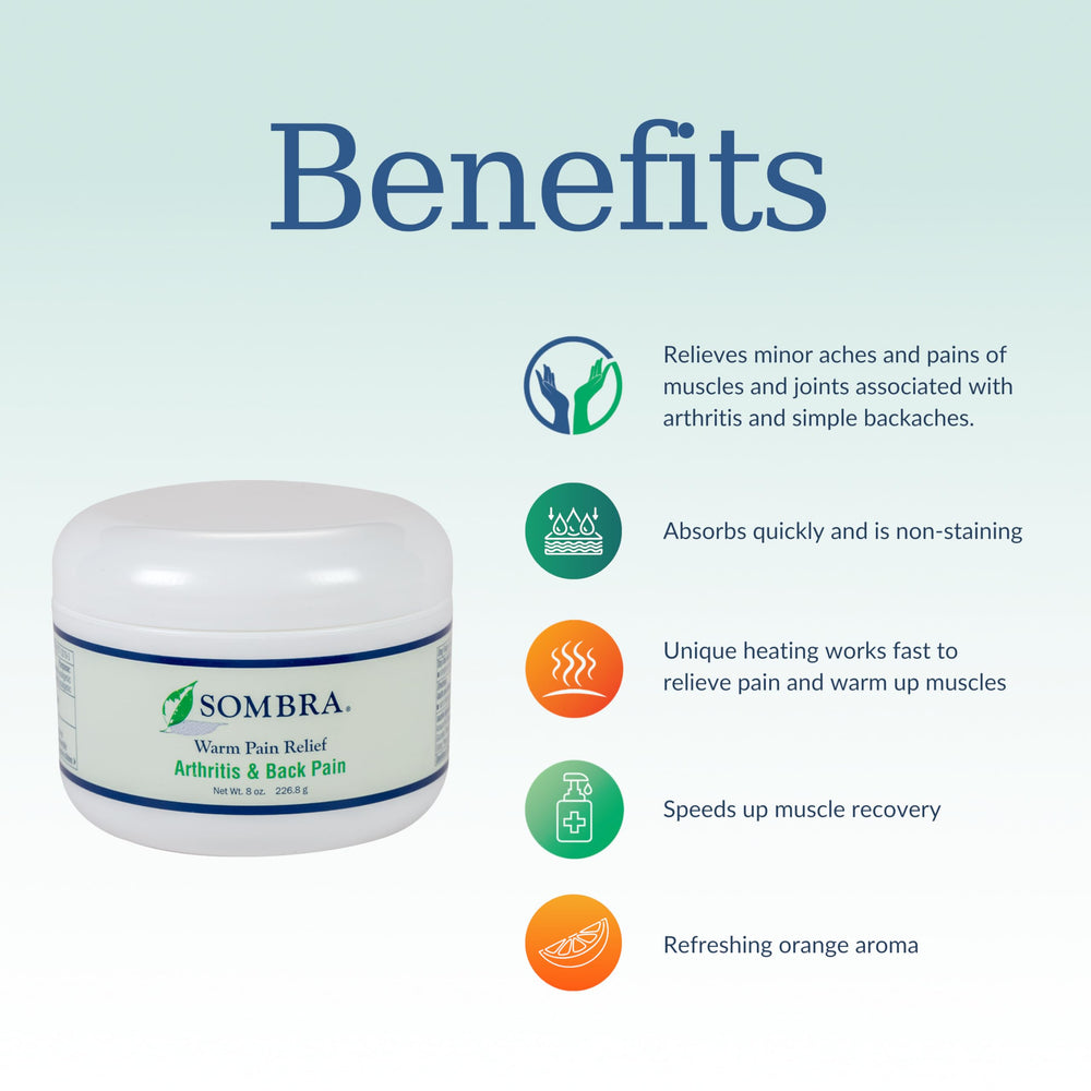 Sombra Warm Therapy Pain Relieving Gel 8 Ounce 2 Count