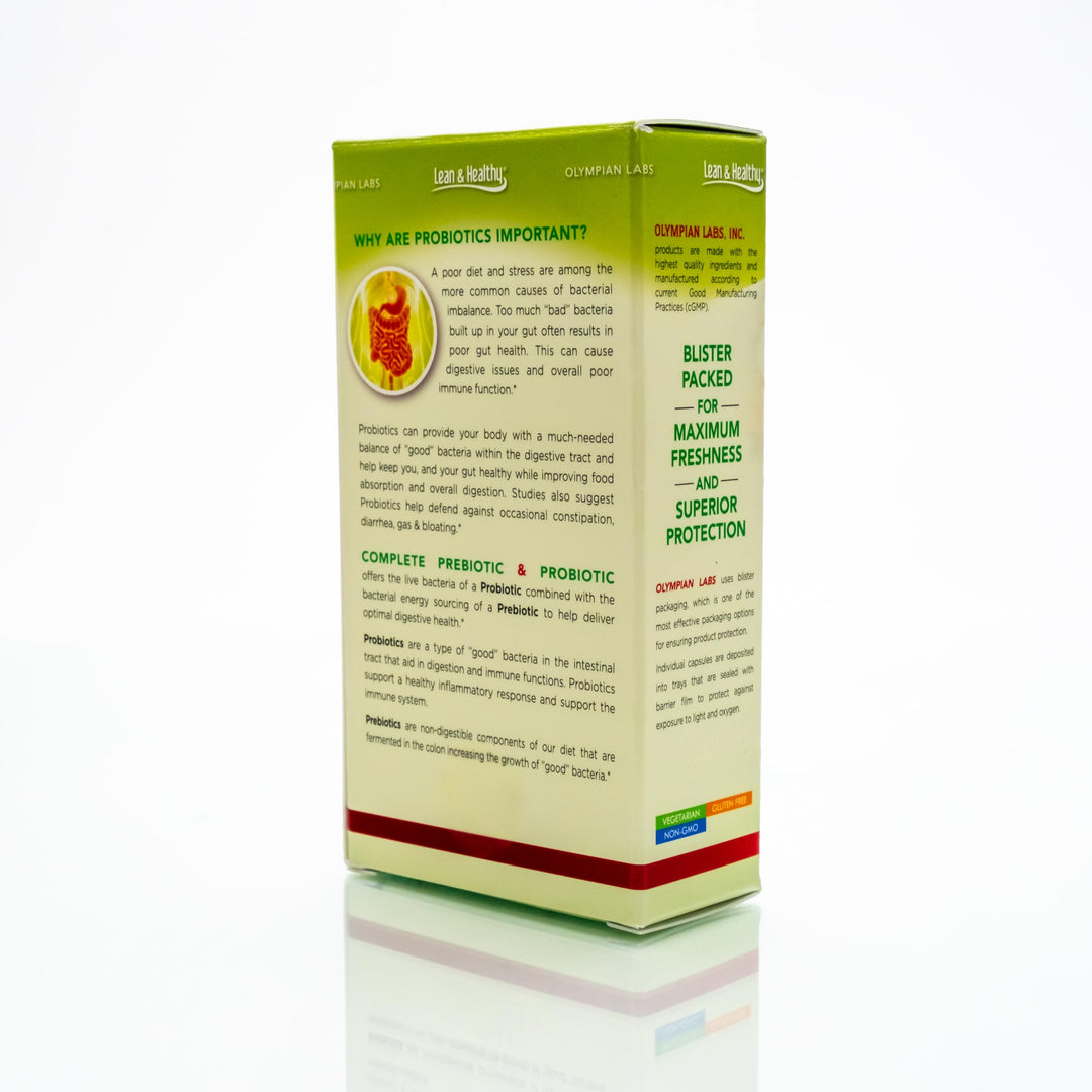 Complete Prebiotic and Probiotic Supplement - 25 Billion Live Shelf Stable Cultures - 30 Vegetarian Capsules, Helps Restore The Natural Balance Within The Digestive Tract.