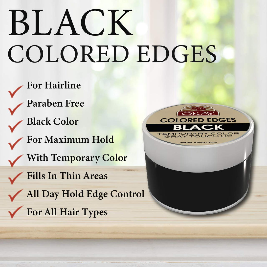 Colored Edges, Black, 0.5 Ounce