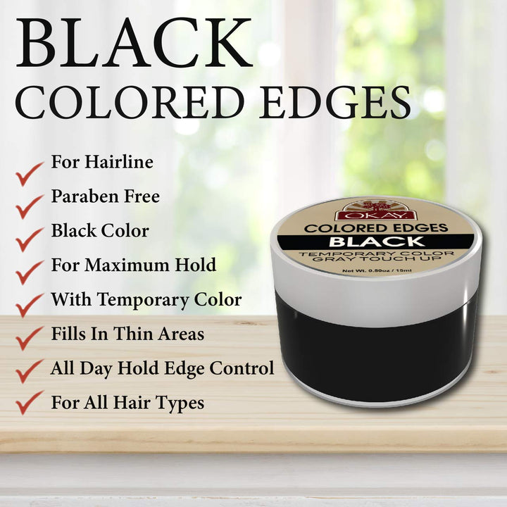 Colored Edges, Black, 0.5 Ounce