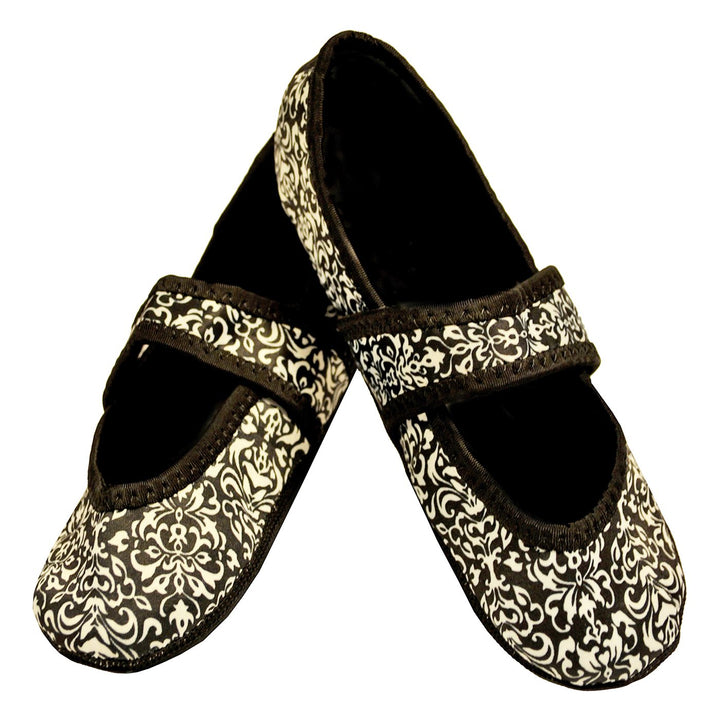 Betsy Lou Fuzzies Women's Shoes, Best Foldable & Flexible Flats, Travel & Exercise Shoes, Dance Shoes, Yoga Socks, Indoor Shoes, Slippers, Small, Midnight