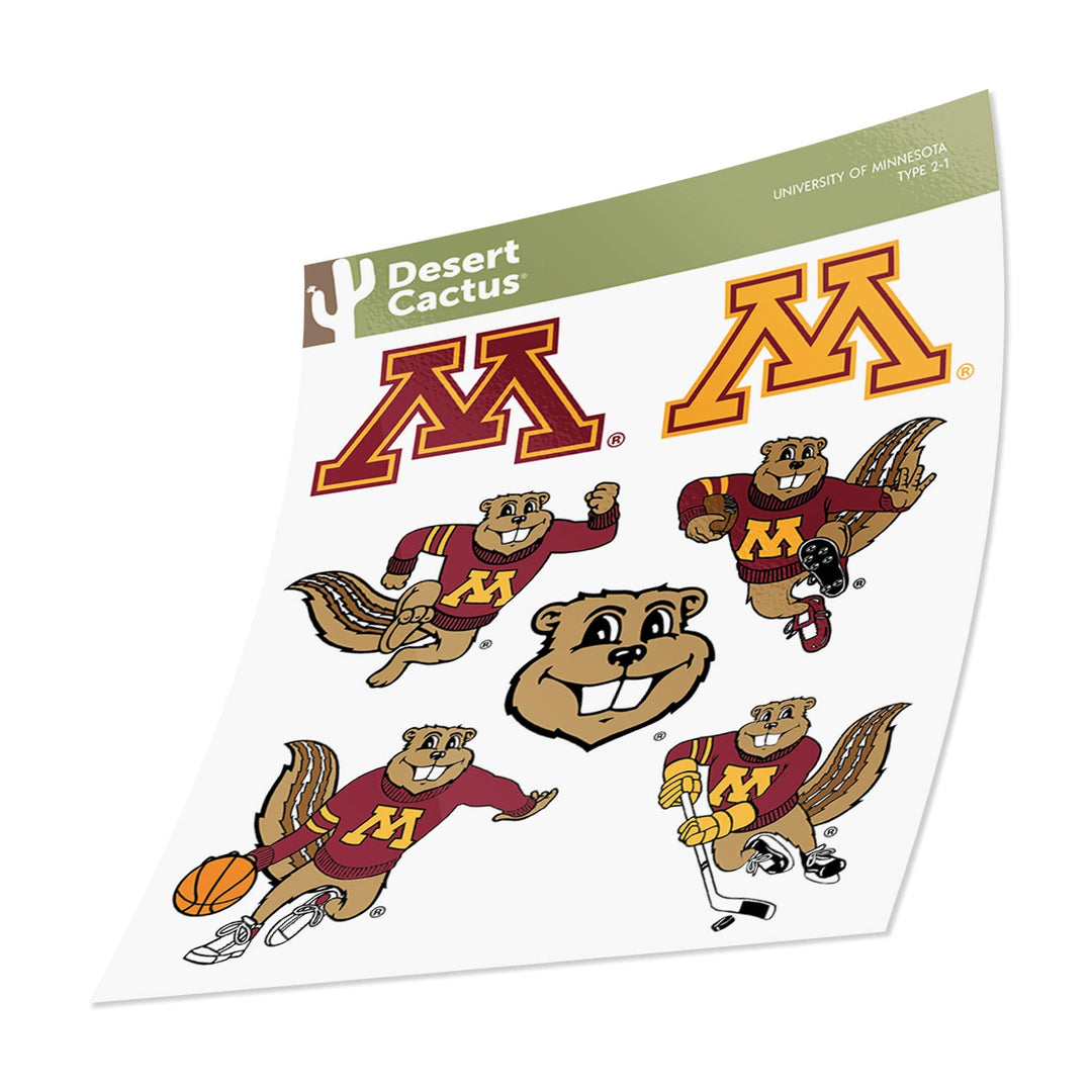 University of Minnesota Sticker Golden Gophers Vinyl Decals Laptop Water Bottle Car Scrapbook T2 (Type 2)