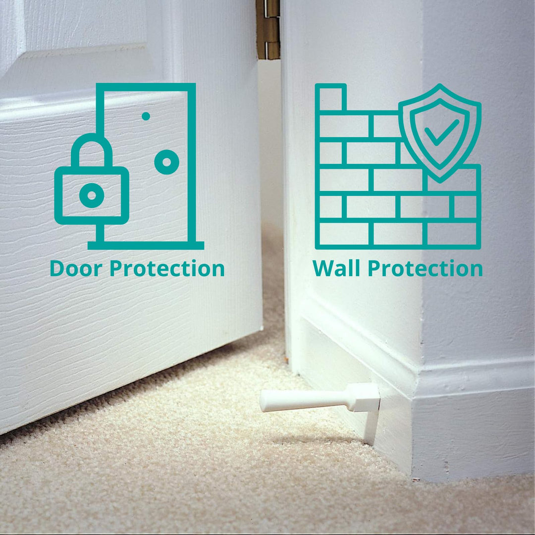 Soft Jamb Door Stop, White, 3 count
