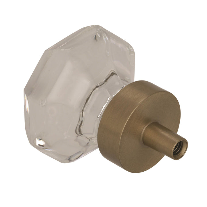 | Cabinet Knob | Clear/Golden Champagne | 1-5/16 inch (33 mm) Diameter | Traditional Classics | 1 Pack | Drawer Knob | Cabinet Hardware