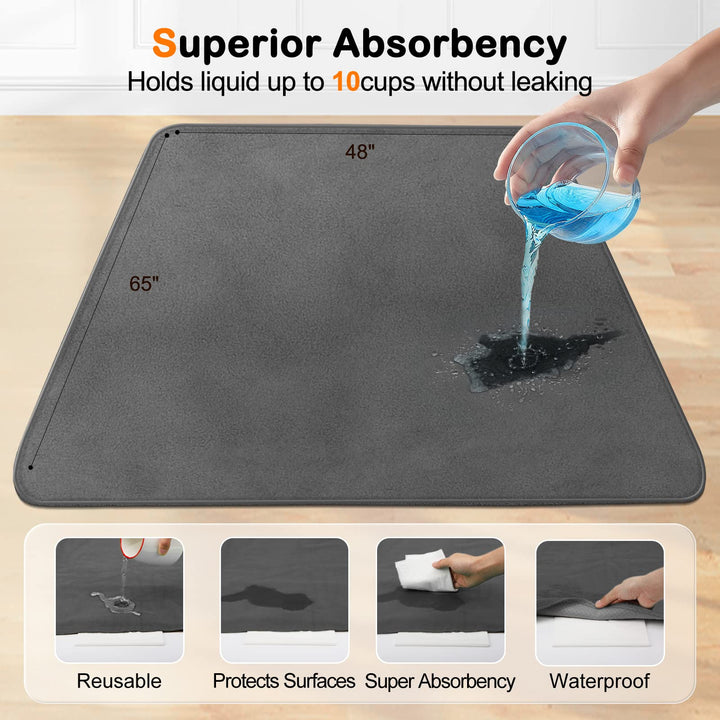 Washable Pee Pads for Dogs 65x48/72x72 Reusable Dog Pads Extra Large Upgrade Non-Slip Puppy Pad Heavy Absorbency Puppy Pee Pads Quick Dry Whelping Waterproof Pads for Dog Playpen/Crate