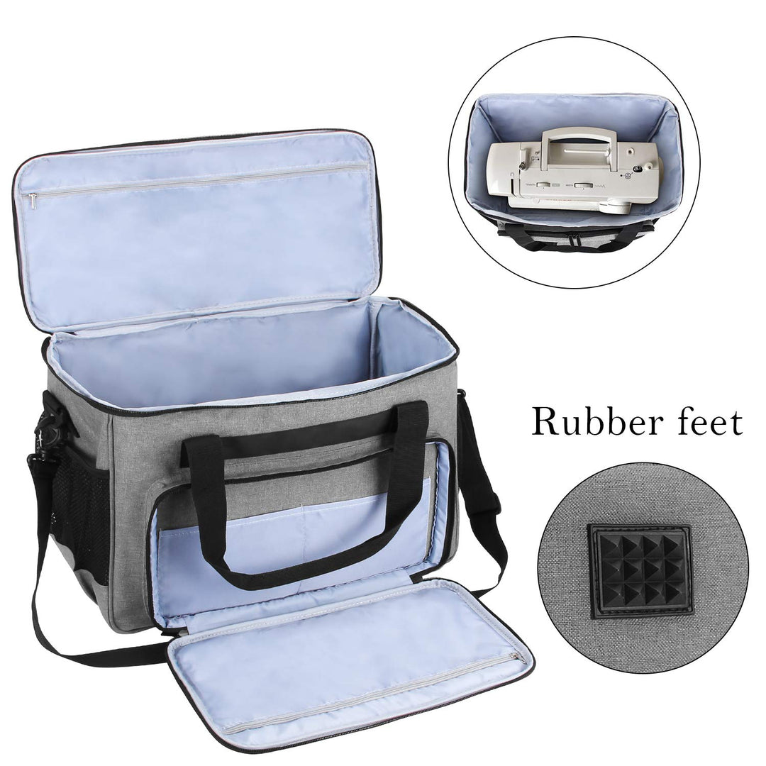 Sewing Machine Case, Carrying Tote Bag Storage Organizer Compatible with Brother, Singer Sewing Machines and Accessories, Purple