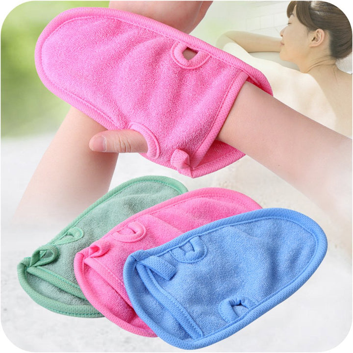 3 Pcs Exfoliating Gloves Scrub Gloves Bath Gloves Towel Washcloth for Shower or Bath(3 Colours)
