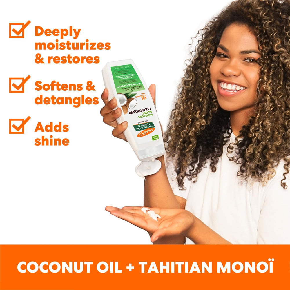 Coconut Oil Conditioner For All Hair Types For Moisture Boost Of Dry, Damaged & Colour Treated Hair, Minimizes Tangles - 400Ml, 1 Count