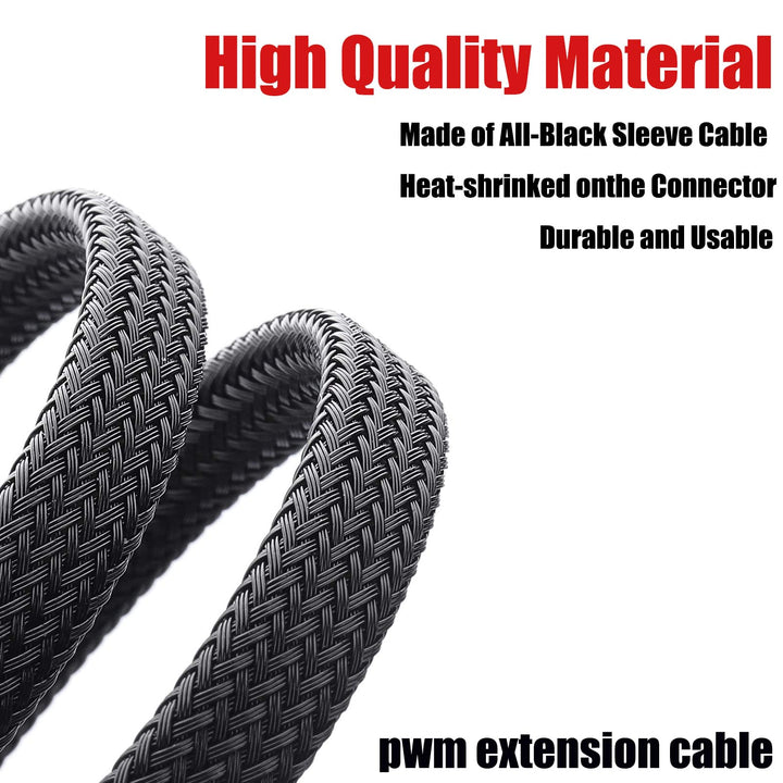 12 pwm Fan Extension Cable,4 pin Fan Extension Cable,Cable Extension pc,PC Fan Extension Cable, PWM Fan Extension Cable, PWM Extension Cable (12(30cm) 5pcs)