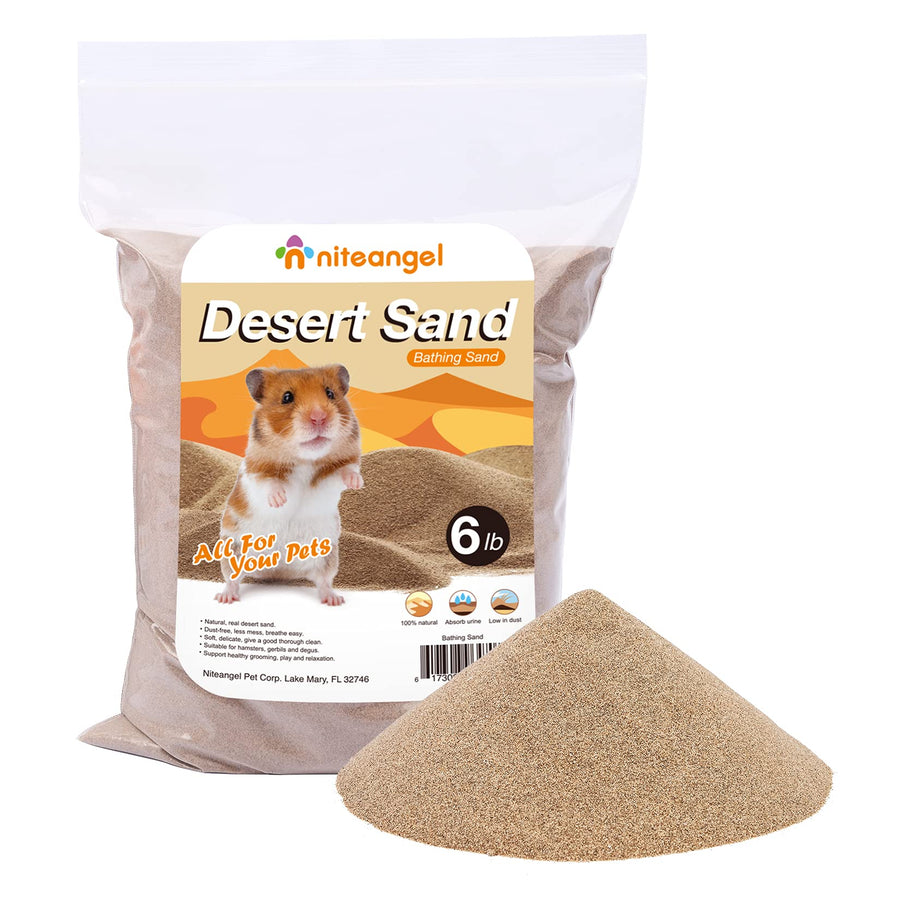 Hamster Desert Bath Sand | No-Dust Bath or Potty Litter Sand for Hamster Chinchillas Gerbil Mice Degu or Other Small Pets