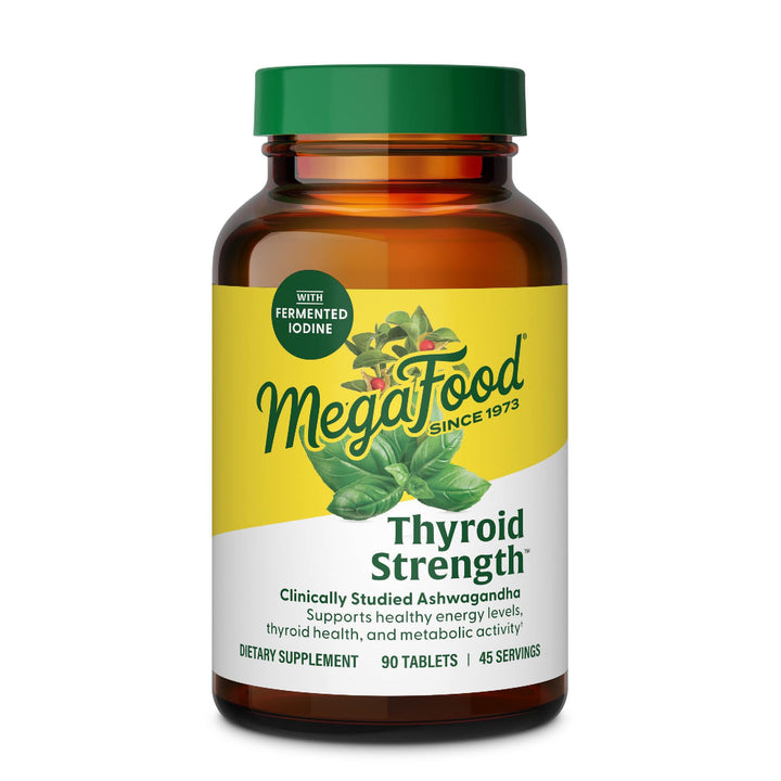 Thyroid Strength - Mineral Supplement - Thyroid Support for Women with Ashwagandha, Zinc, Selenium, Copper, Iodine and LTyrosine & Herb Blend - Vegetarian - 90 Tabs (45 Servings)