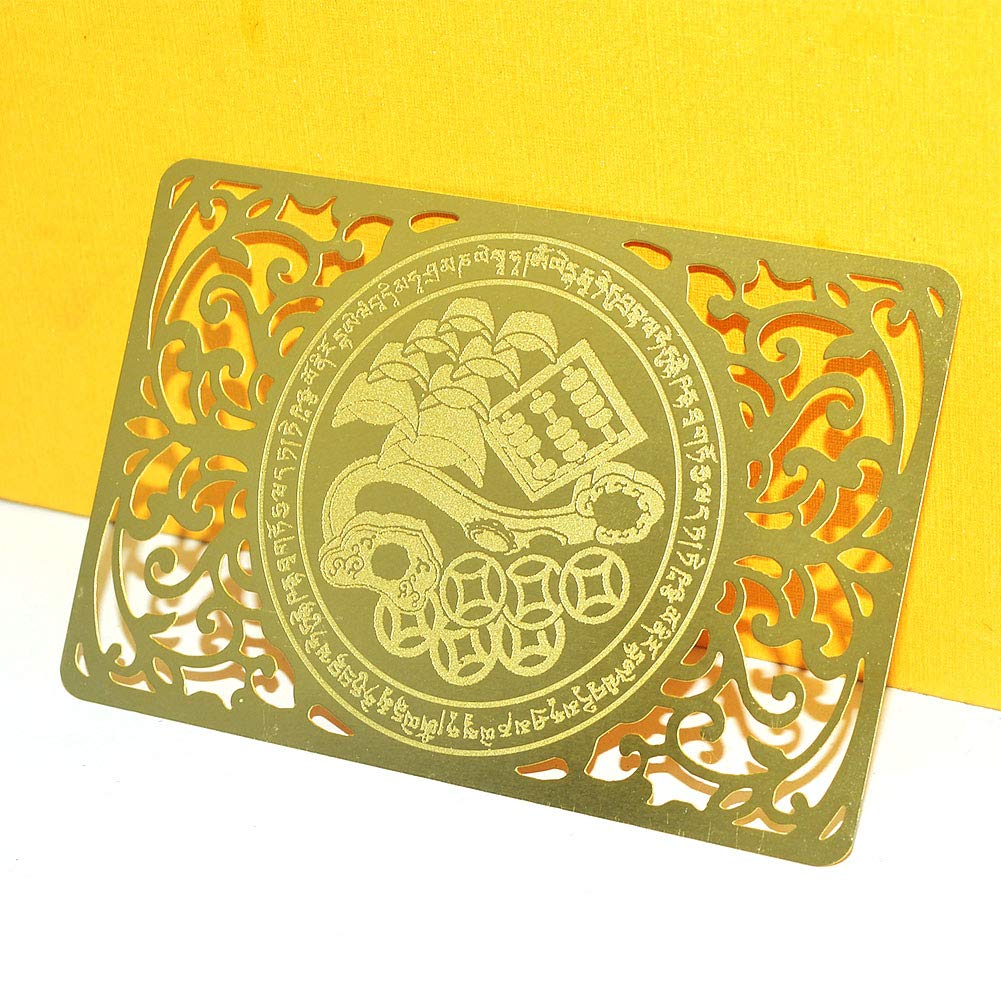 Feng Shui Wealth-Bringing Mongoose Gold Talisman Card W4124