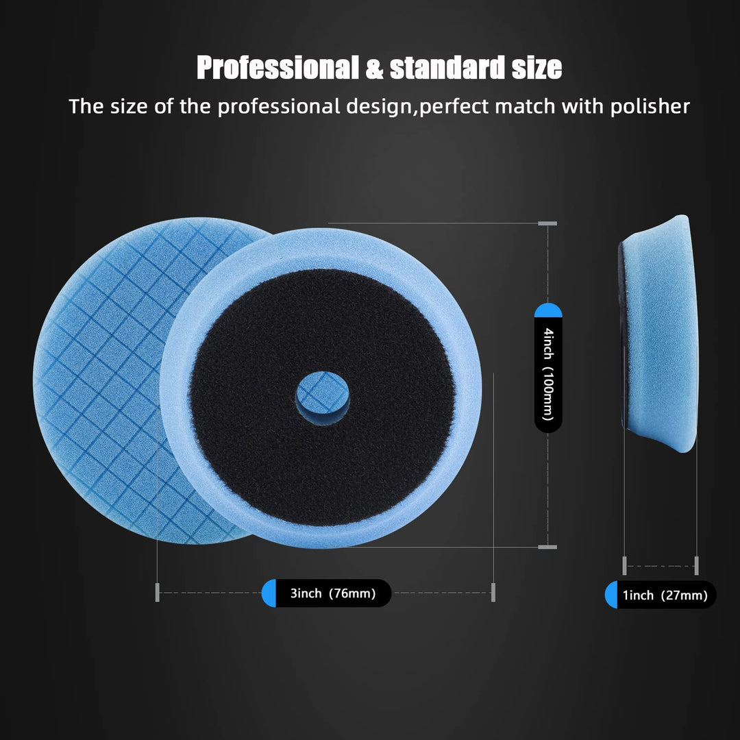 Drill polishing kit, 11Pcs 3-Inch Buffing Polishing Pads, Car Foam Drill Buffing Pad, Polishing Pads Kit, Car Buffer Polisher Kit Drill Buffing Kit for Car Polishing, Waxing, Sealing Glaze