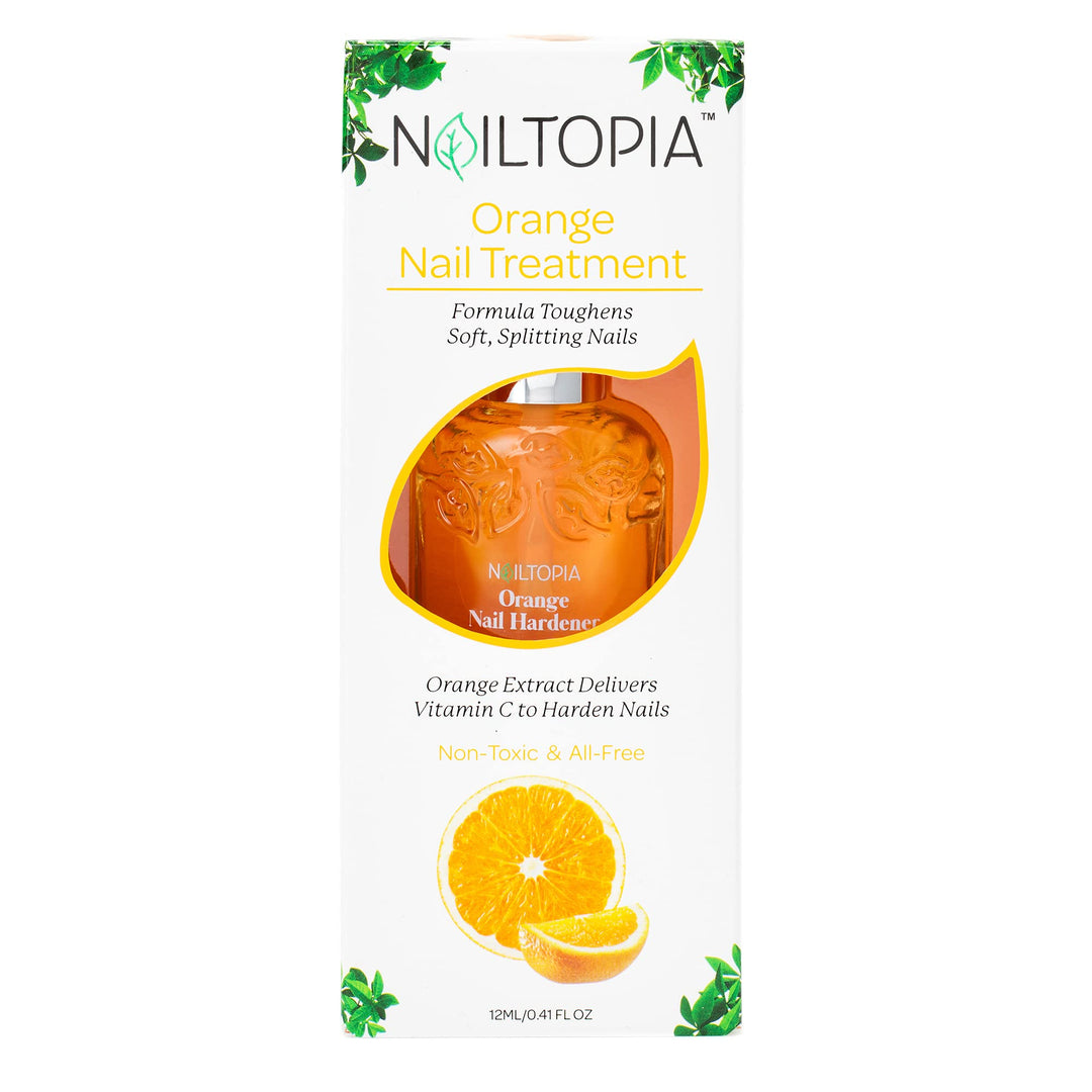 - Nail Treatment - Toughens Soft Splitting Nails - Plant-Based, Non Toxic, Bio-Sourced, Superfood Treatment with Vitamin C - Orange Extract (Clear) - 0.41 oz
