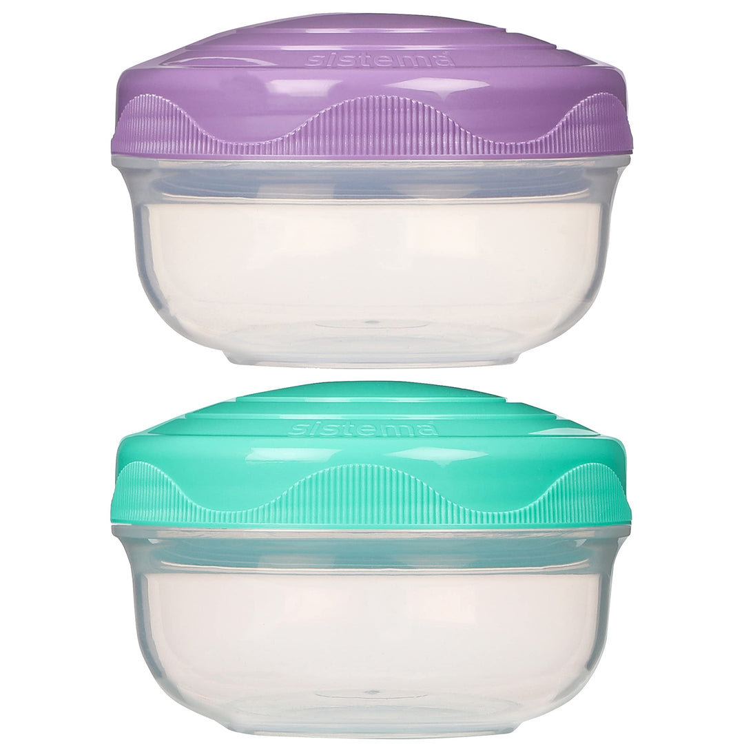 to GO PortionPod Food Storage Containers, Small Snack Pots, BPA - Free, Assorted Colours, 2 x 210 ml
