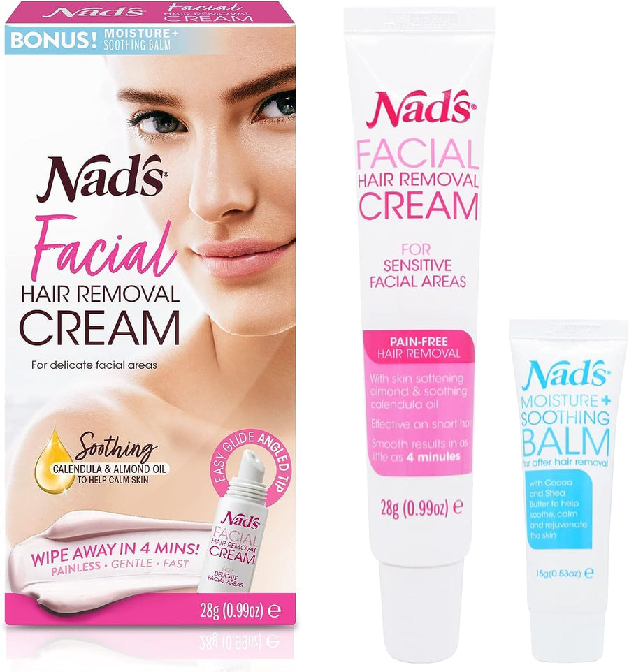 Gentle & Soothing Facial Hair Removal For Women - Sensitive Depilatory Cream For Delicate Face Areas, 0.99 Oz (4446)