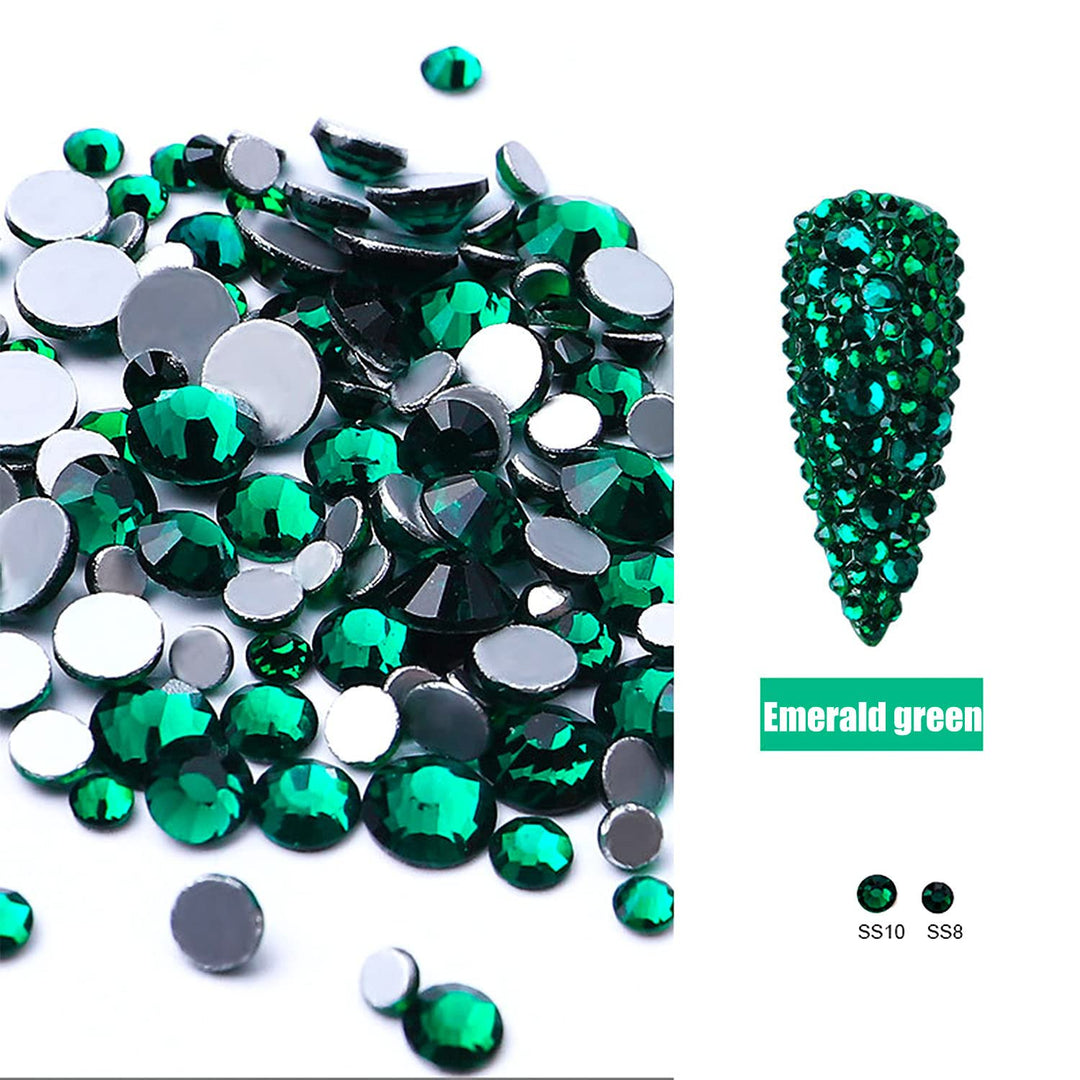 1260pcs Flat Back Green Nail Rhinestones Blue Nail Rhinestones Red Rhinestones for Nails Nail Crystals Beads Glass Gems Stones Multi Shapes Sizes Nail Rhinestones for Nail DIY Crafts Jewelry