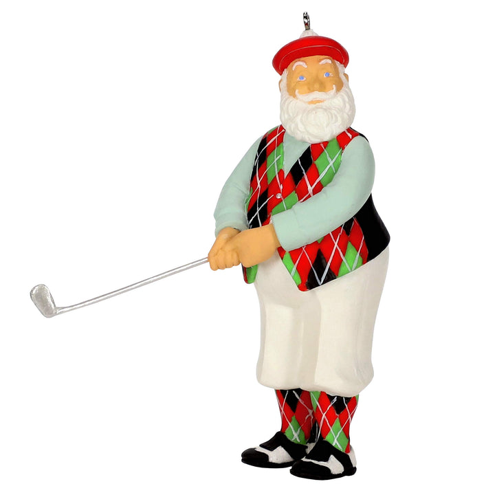 Keepsake Christmas 2019 Year Dated Good-Looking Golfer Santa Ornament, Golf