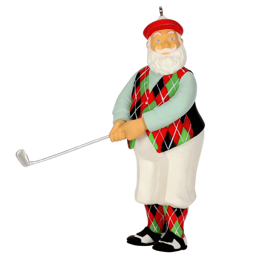 Keepsake Christmas 2019 Year Dated Good-Looking Golfer Santa Ornament, Golf