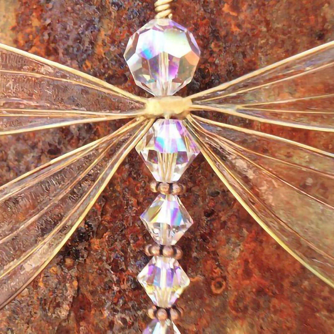 Suncatcher Dragonfly, Small Dazzlefly Dragonfly Sun Catcher with Crystals,Rainbow Maker Pendant Window Hanging Ornamen…