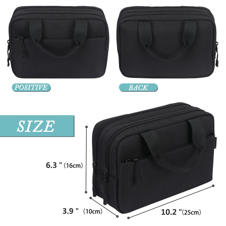 Toiletry Bag for Men, Large Capacity Travel Toiletry Bag Cosmetic Bag with Compartments, Wet and Dry Separation Makeup Bag Travel Essentials for Accessories, Toiletries, Shampoo, Cosmetic