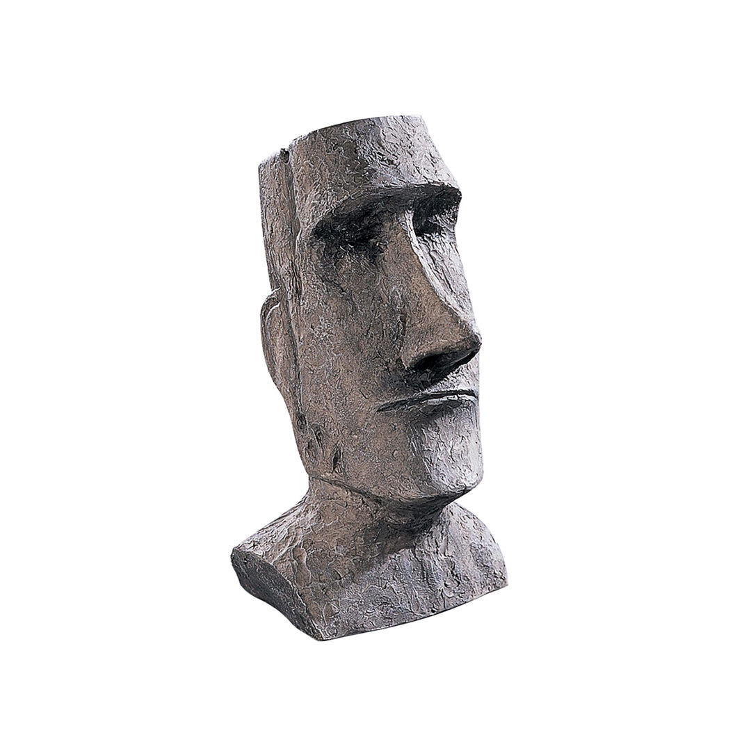DB5111 Easter Island Ahu Akivi Moai Monolith Garden Statue, Desktop, 9 Inch, Polyresin, Grey Stone
