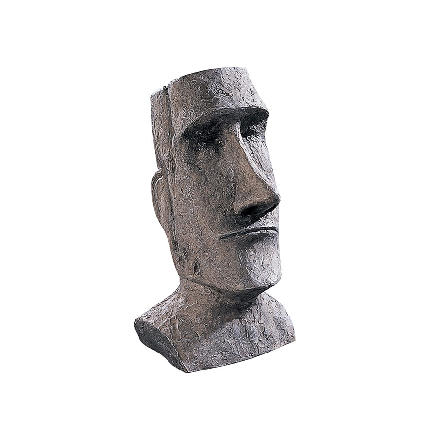 DB5111 Easter Island Ahu Akivi Moai Monolith Garden Statue, Desktop, 9 Inch, Polyresin, Grey Stone